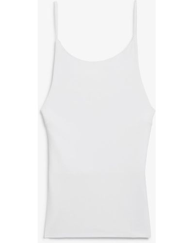 Monki Rückenfreies Oberteil Mit U-Boot-Ausschnitt - Weiß