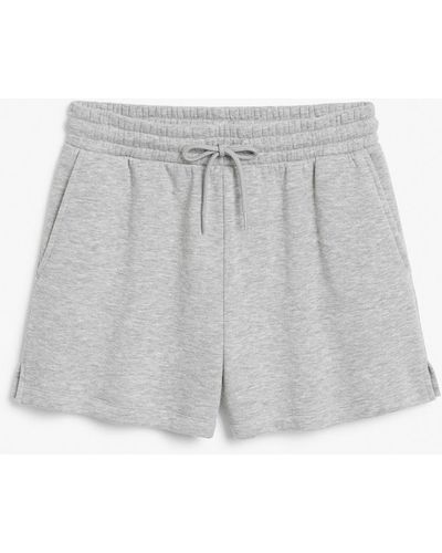 Monki Grey Cotton Sweat Shorts