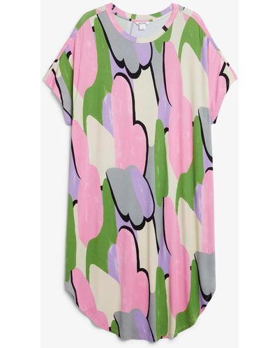 Monki T-Shirt-Kleid In Oversize - Pink