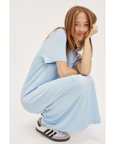 Monki Super Soft T-shirt Dress - Blue