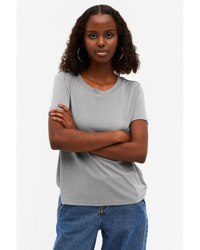Monki Soft T-shirt - Grey