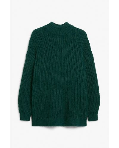Monki Chunky Knit Jumper - Green