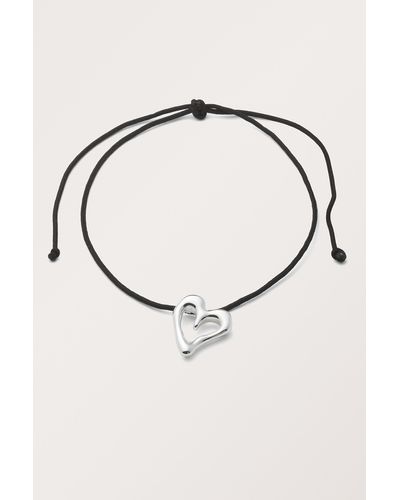 Monki Heart Necklace - Multicolour