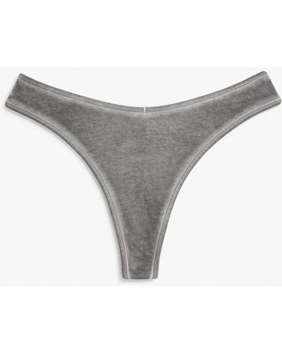 Monki Cotton Thong - Grey