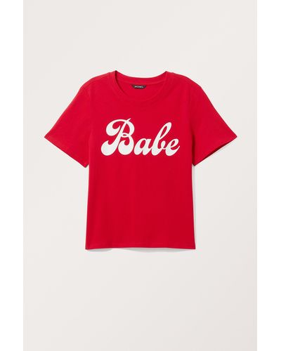 Monki Graphic Printed T-shirt - Red