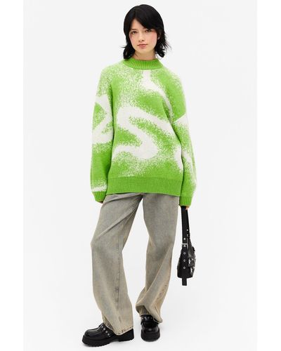 Monki Heavy Knit Jumper - Green