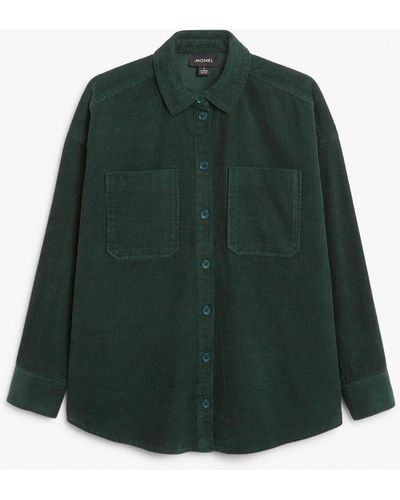 Monki Corduroy Shirt - Green