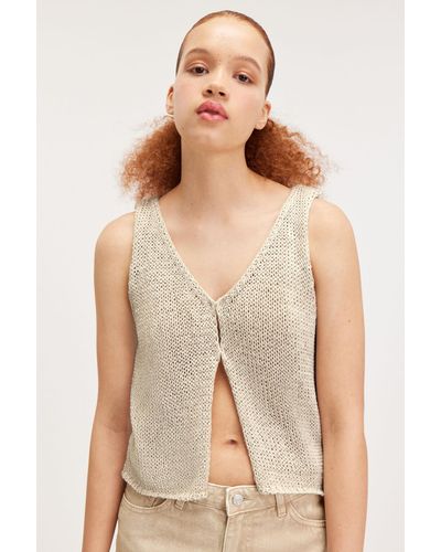 Monki Knitted Vest - Natural