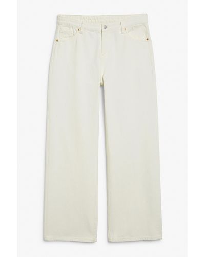 Monki Naoki Low Waist Straight White Jeans