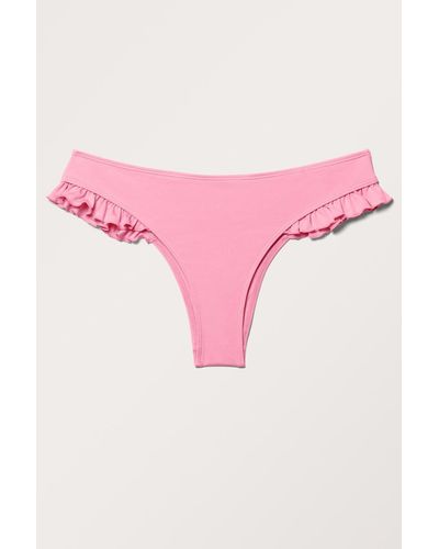 Monki Rüschen-Bikinihöschen - Pink