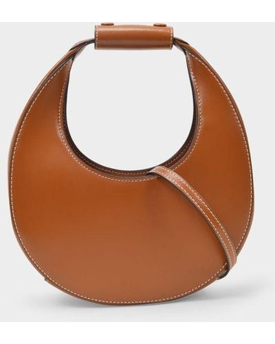 STAUD Mini Moon Handbag - Brown