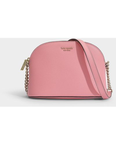 Kate Spade Sylvia Small Dome Crossbody Bag In Pink Leather