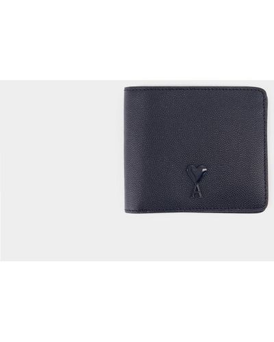 Ami Paris Adc Small Leather Goods - Blue