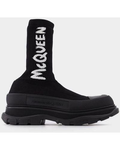 Alexander McQueen Sock Boots - Black