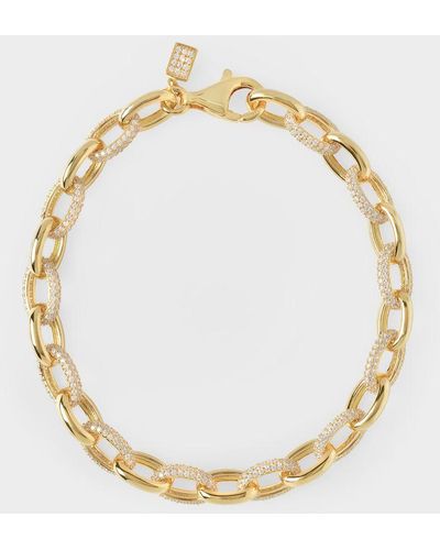 NUMBERING Pave Link Chain Bracelet - Metallic