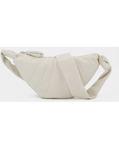 Lemaire Small Croissant Crossbody - White