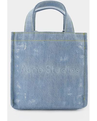 Acne Studios Logo Mini Tote Bag - Blue