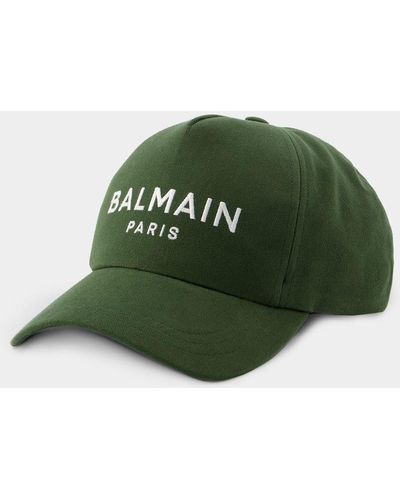 Balmain Embroidery Cap - Green
