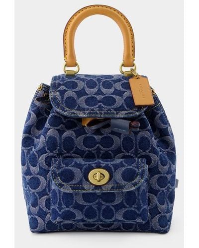 COACH Signature Riya 21 Backpack - Blue