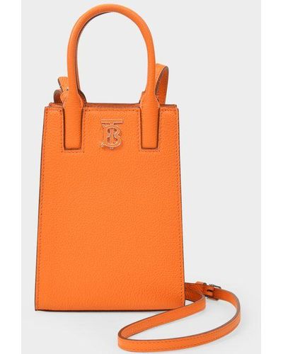 Burberry Tb Phone Tote Bag - Orange