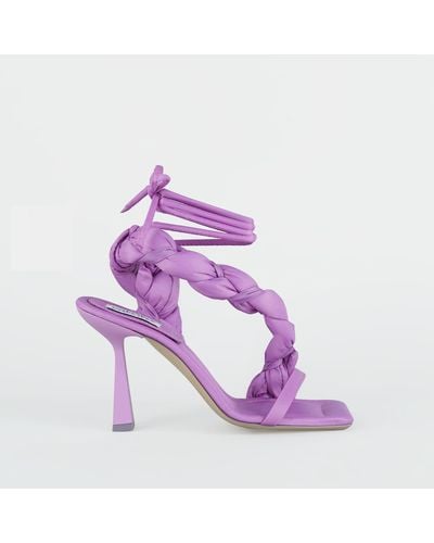 Sebastian Milano Purple Pink Nylon Braided Sandals