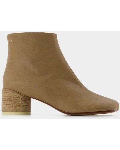 MM6 by Maison Martin Margiela Anatomic Ankle Boots - Natural