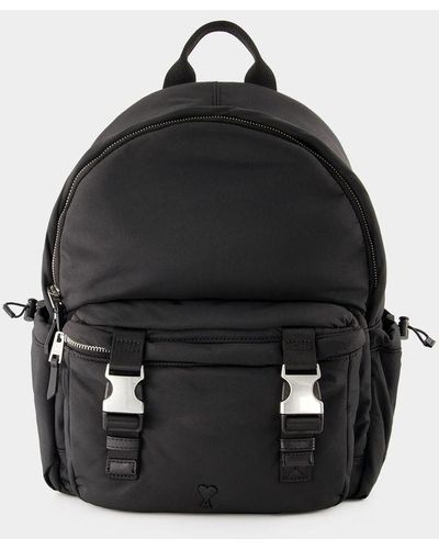 Ami Paris Backpack Ami De Coeur - Black