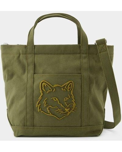 Maison Kitsuné Fox Head Small Shopper Bag - Green
