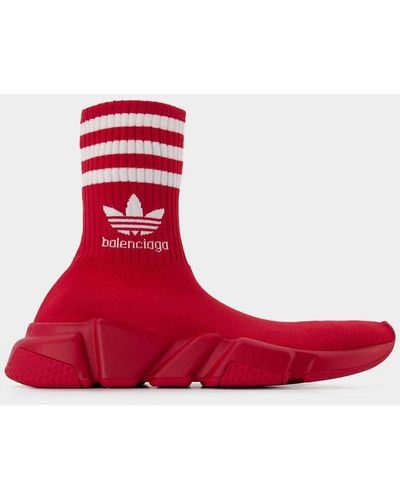 Balenciaga Speed Lt Adidas Sneakers - Red