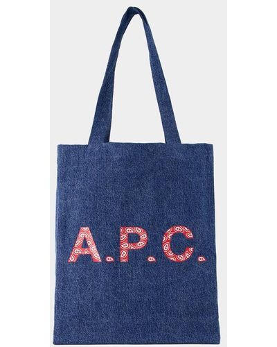 A.P.C. Lou Shopper Bag - Blue