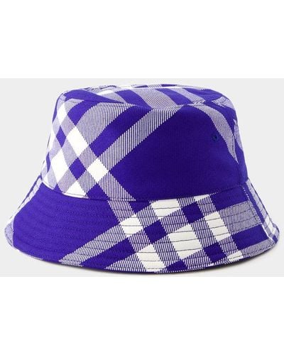 Burberry Monogram Bucket Hat - Purple