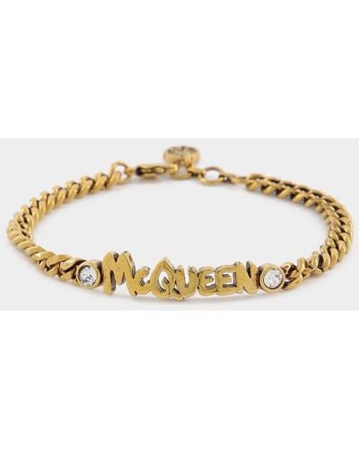 Alexander McQueen Graff Chain Bracelet - Metallic