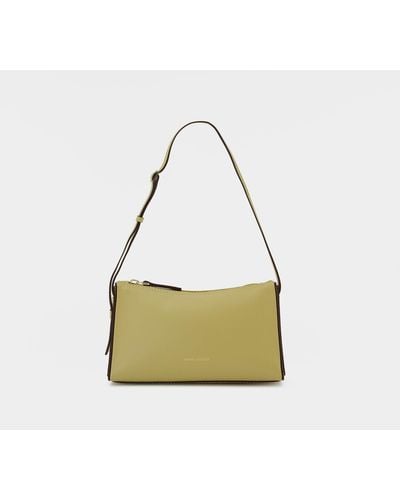MANU Atelier Mini Prism Hobo Bag - - Tapioca - Leather - Metallic