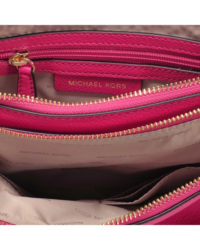 MICHAEL Michael Kors Double Zip Crossbody Bag In Ultra Pink Small Pebbled Leather