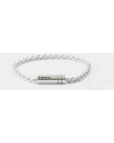 Le Gramme 11g Cable Chain Bracelet - White