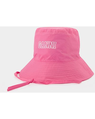 Ganni Hat - - Sugar Plum - Synthetic - Pink