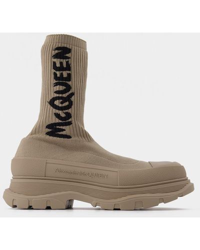 Alexander McQueen Sock Boots - Brown