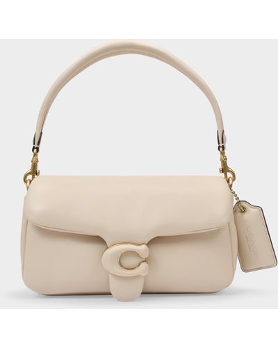 COACH Tabby Pillow Bag In Ivory Leather - Natural