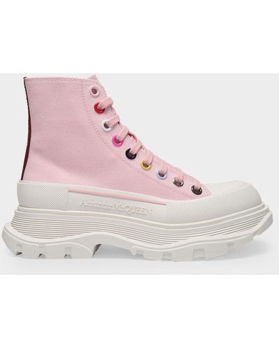 Alexander McQueen Tread Slick High Sneakers - Pink