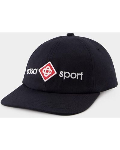 Casablancabrand Embroidered Casa Sport Logo Hat - Blue