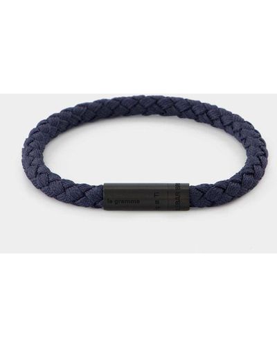 Le Gramme 5g Cable Orlebar Brown Bracelet - Blue