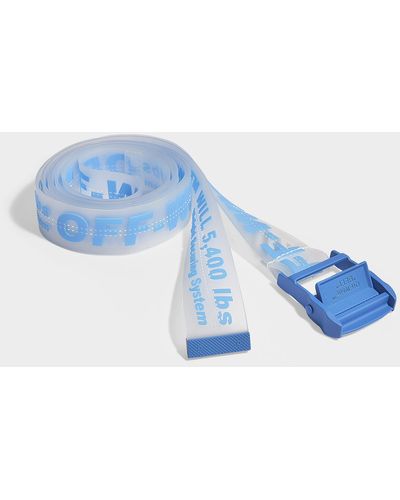Off-White c/o Virgil Abloh Rubber Industrial Belt In Transparent Blue Synthetic Fabric