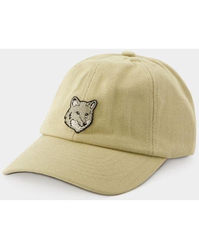 Maison Kitsuné Bold Fox Head Cap - Natural