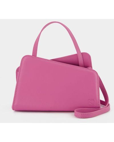 Yuzefi Slant Mini Tote Bag - Pink
