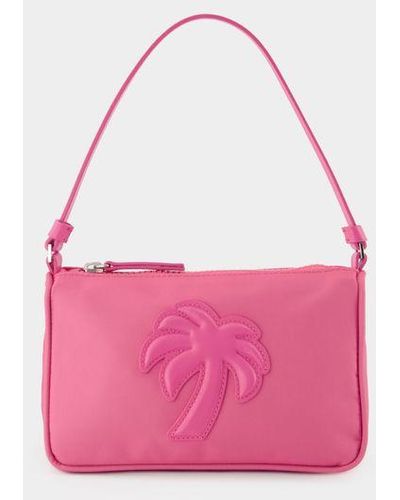 Palm Angels Big Palm Nylon Pouch Hobo Bag - Pink