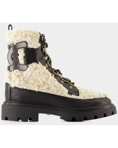 Tod's Gomma Catena Boots - Natural