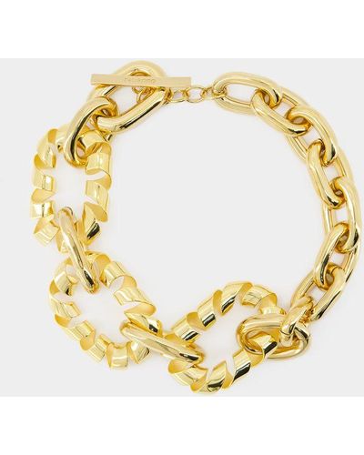 Rabanne Xl Link Twist Necklace - Metallic