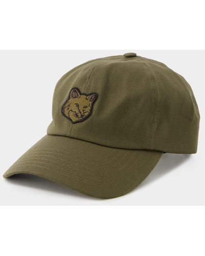 Maison Kitsuné Fox Head Cap - Green