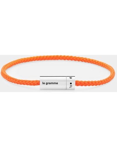 Le Gramme 7g Nato Cable Bracelet - Orange