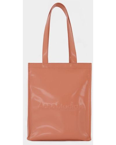 Acne Studios Logo Portrait Shopper Bag - Orange